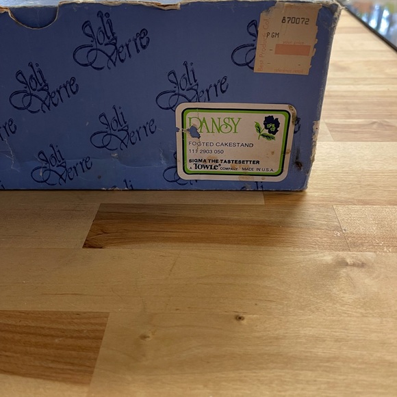 Vintage Pansy Joli Serre Footed Cake Stand - Picture 2 of 3